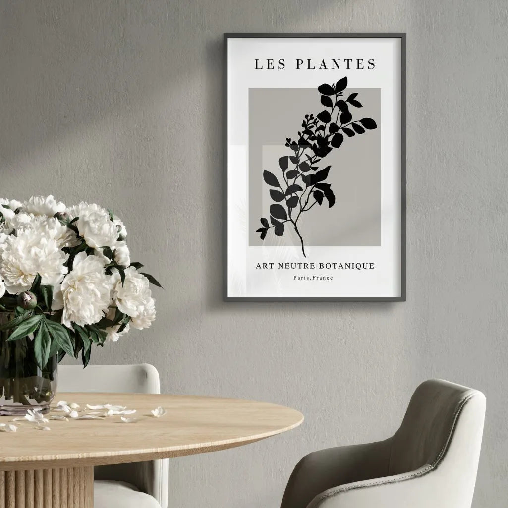 botanical silhouette poster gallery wall modern minimalist decor
