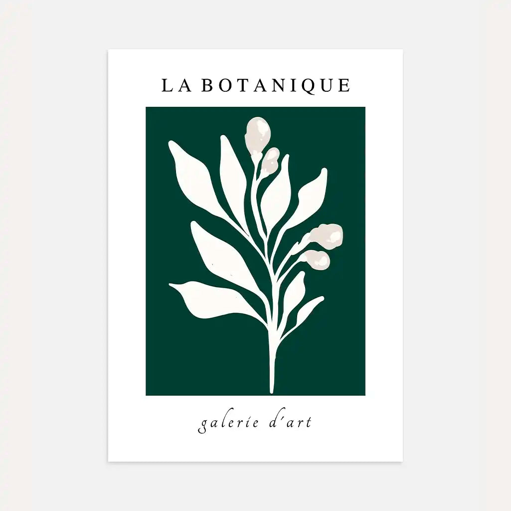 botanique emerald poster deep green botanical wall art