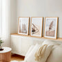Calm coastal bedroom poster set pampas beach wall art