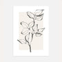 Minimalist linear branch poster with delicate botanical line art in neutral tones