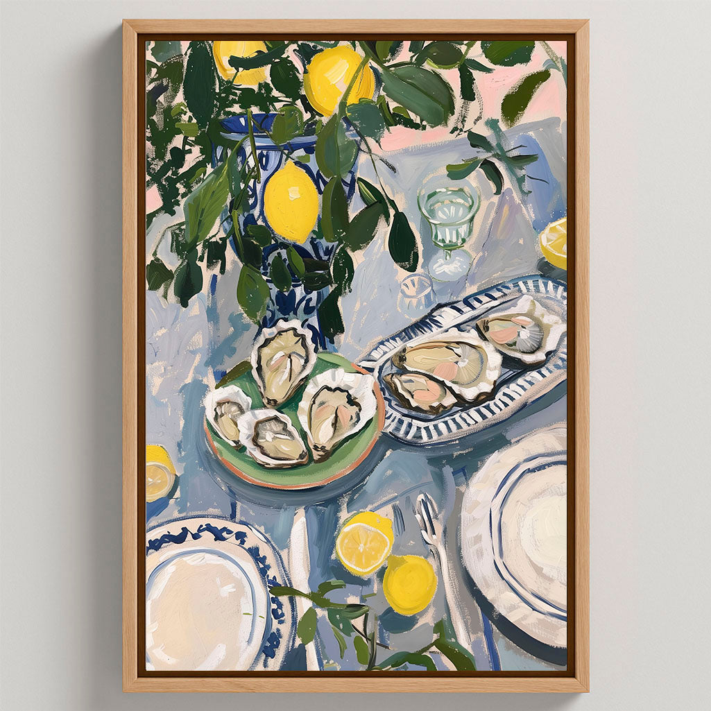 Ingelijst canvas – Zomertafel