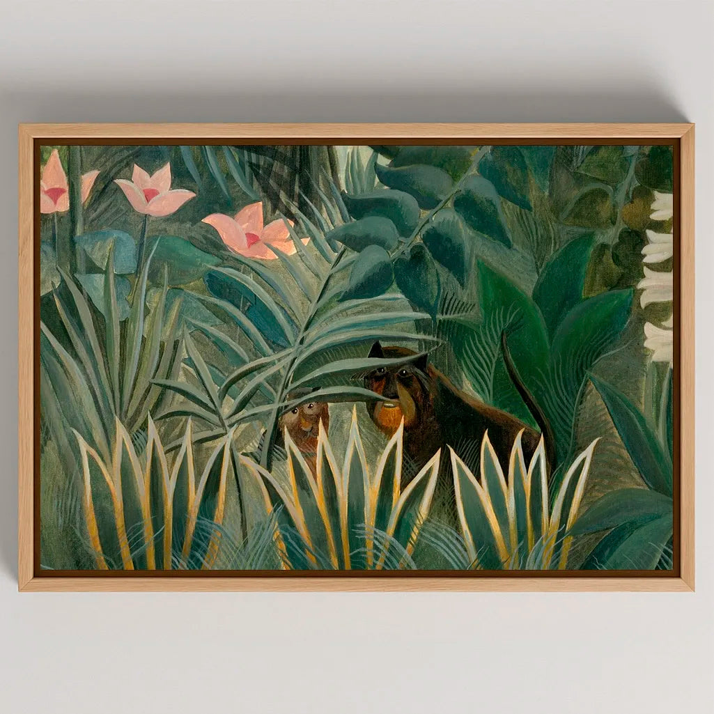 Ingelijst canvas – Equatoriale jungle horizontaal