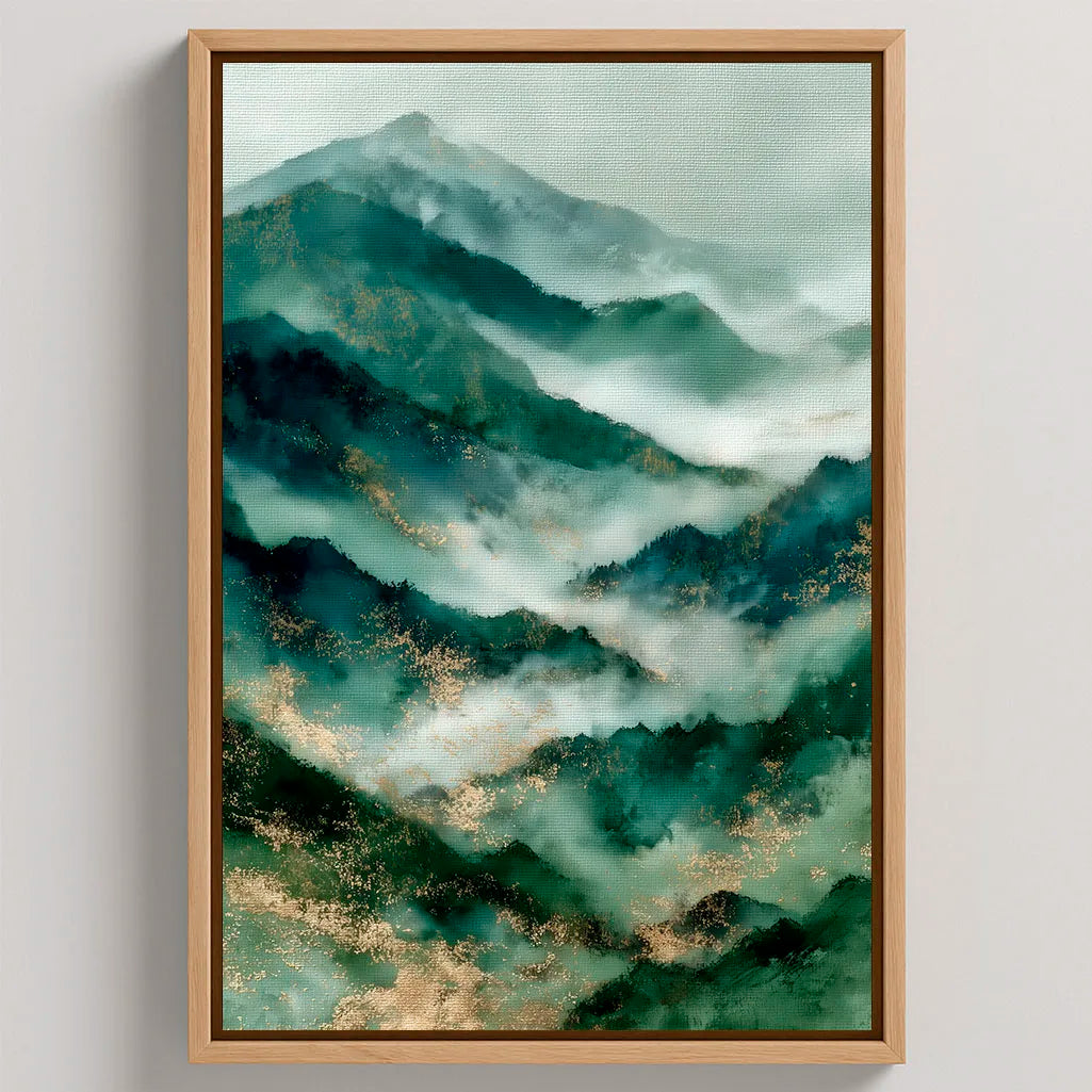 Ingelijst canvas Nevelige horizon