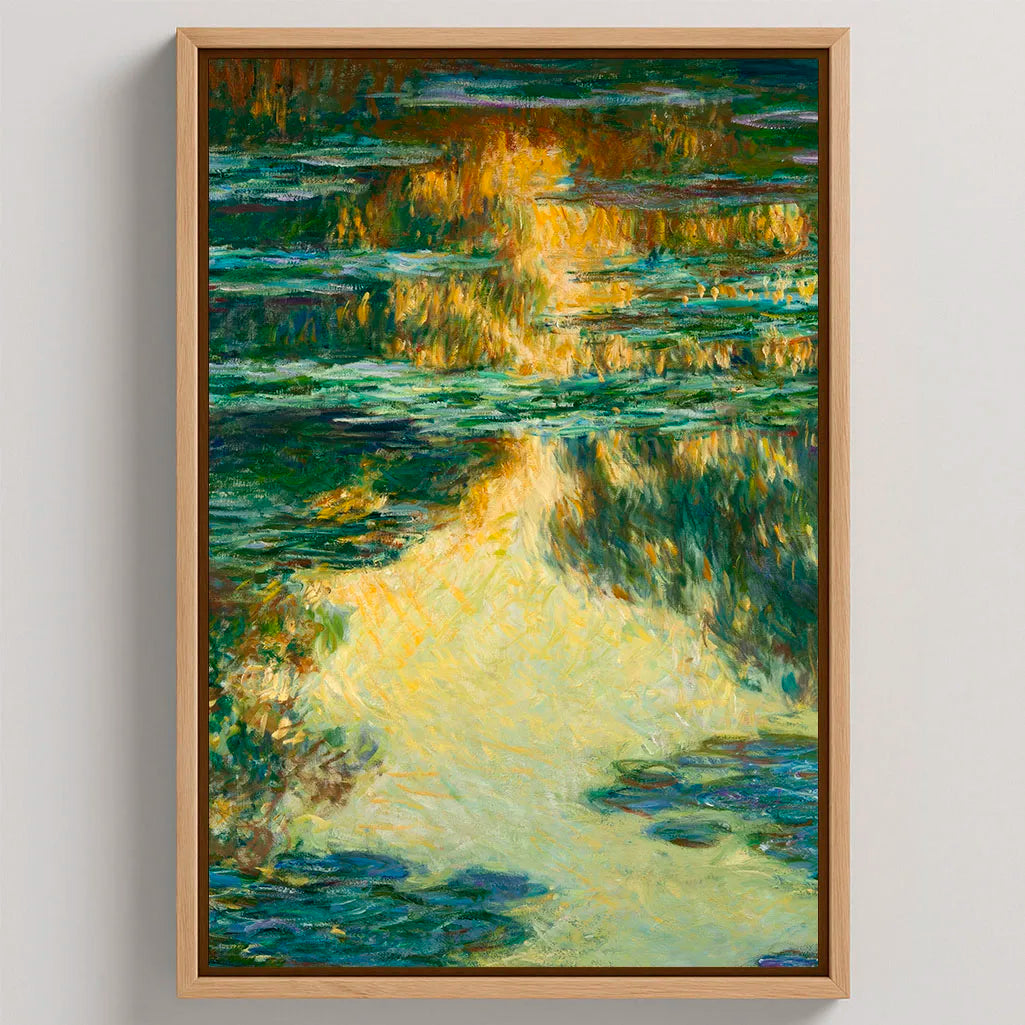 Ingelijst canvas - Waterlelies reflecties