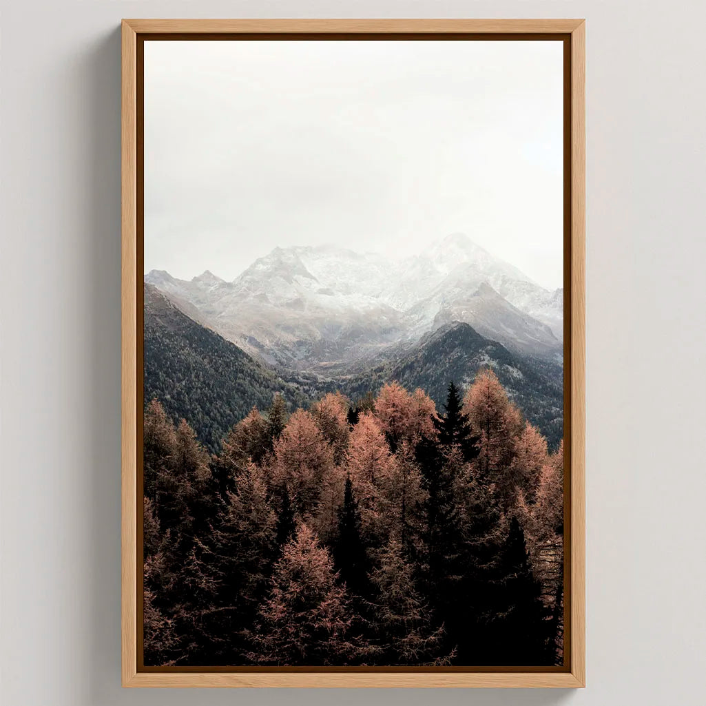 Ingelijst canvas - Herfstadem in de bergen