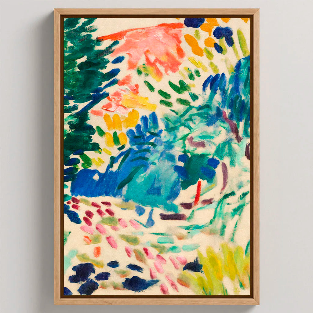 Framed Canvas Print Landscape at Collioure