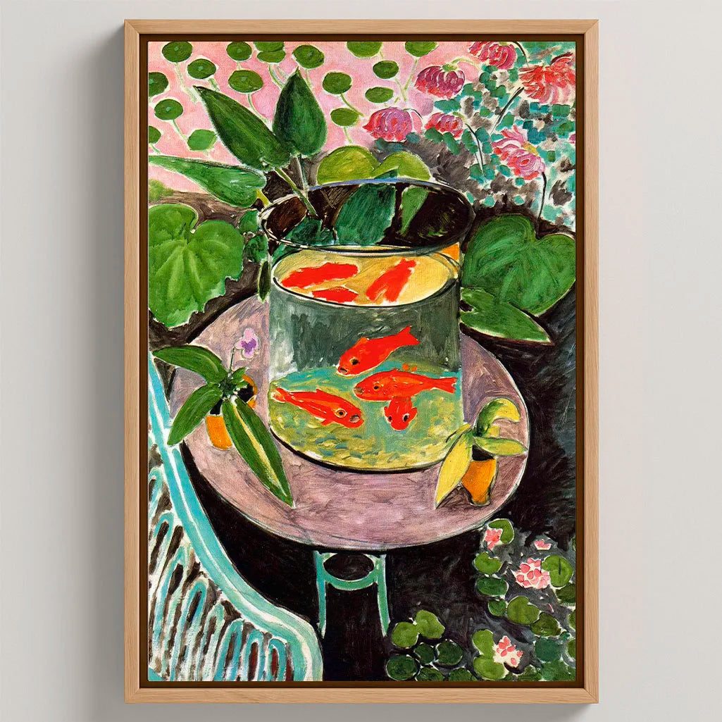 Ingelijst canvas – Goudvissen