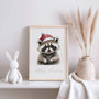 christmas raccoon poster kids christmas gallery wall
