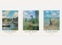 Claude Monet coastal landscape poster set with water scenes and impressionist style