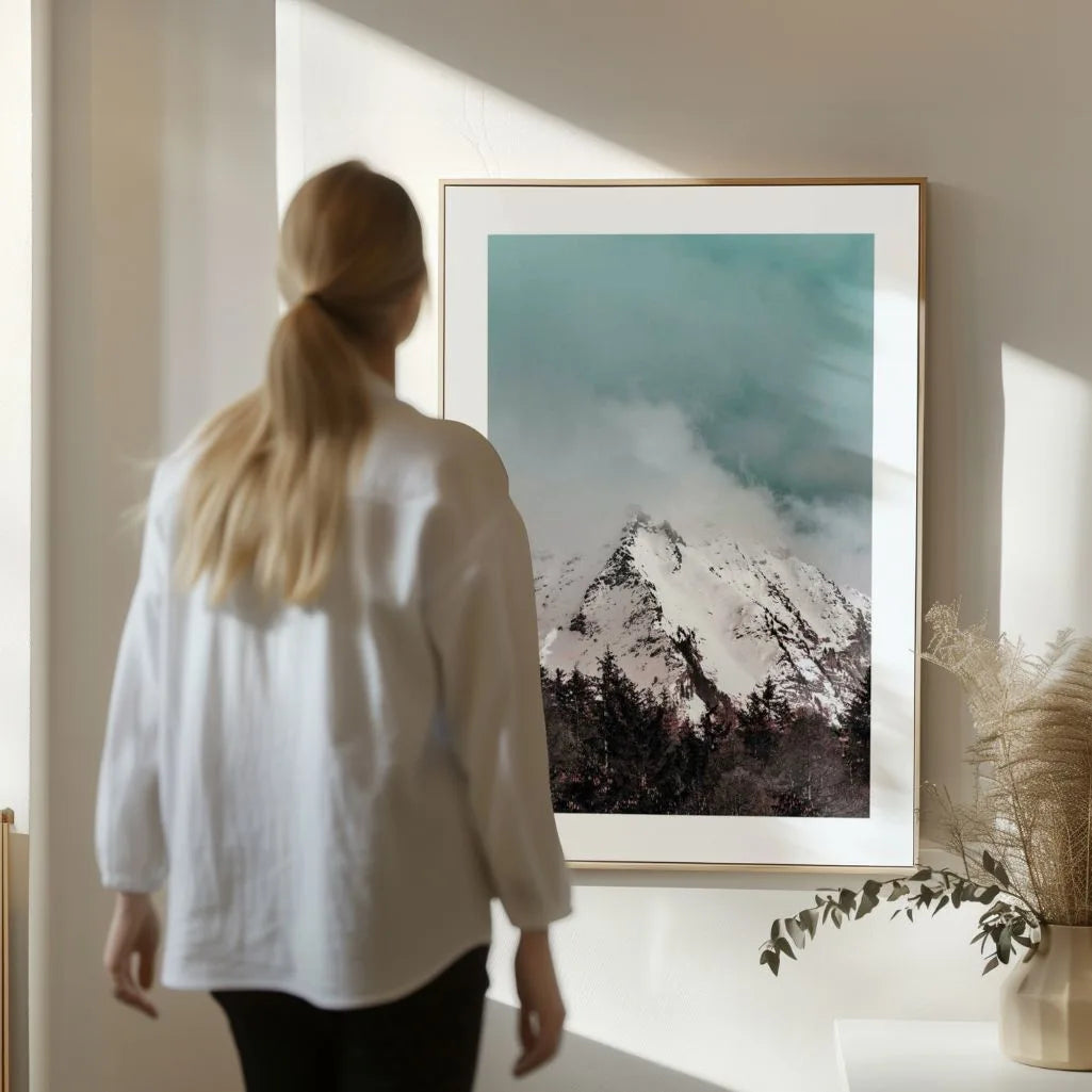 mountain poster living room wall decor