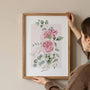 aquarell blumen poster im wohnzimmer leichte botanische wanddekoration