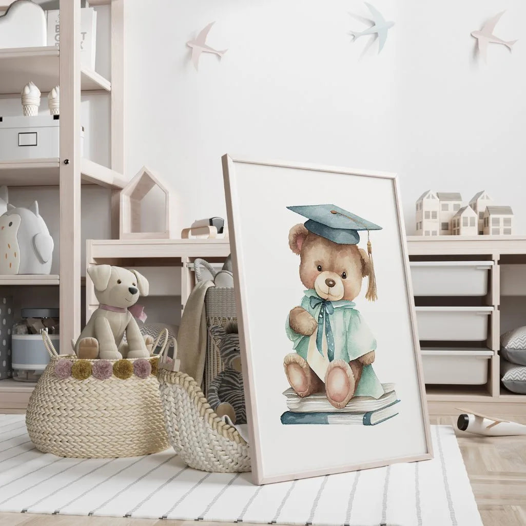 graduation bear poster kids learning gallery wall
