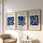 henri matisse blue floral posters living room decor