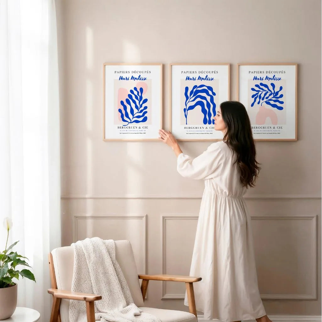 henri matisse blue leaf posters bedroom wall decor