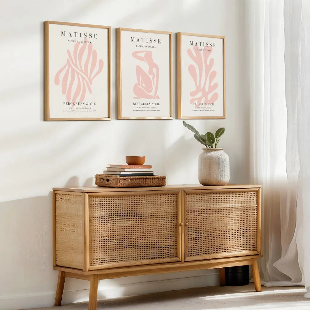henri matisse figure posters pink beige bedroom interior