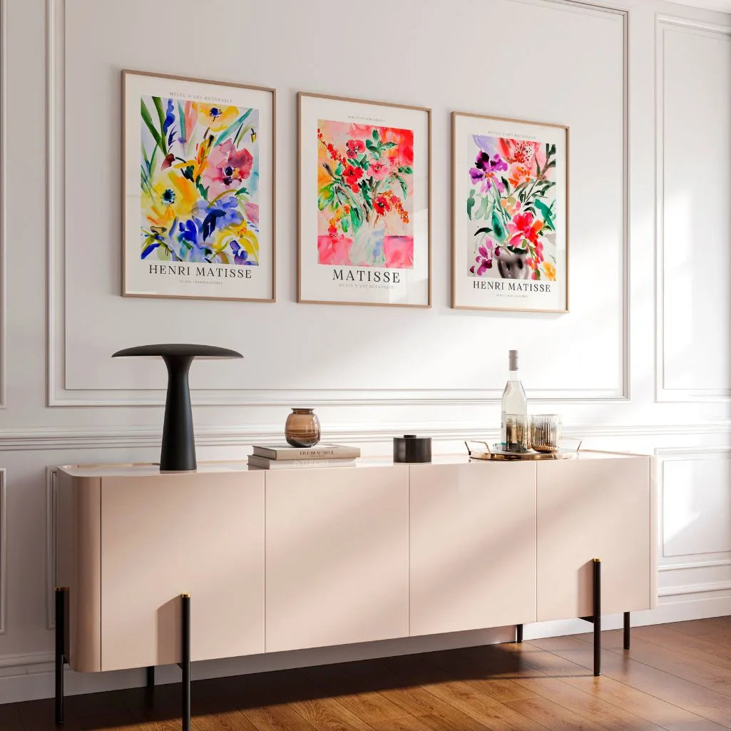 henri matisse watercolor flower posters dining room decor