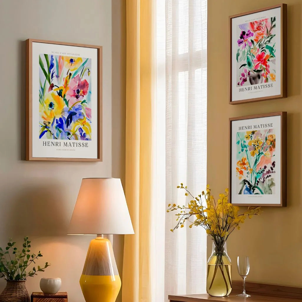 henri matisse expressive flower painting posters living room