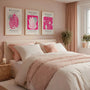 henri matisse poster set of 3 bold flowers pink beige gallery wall