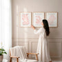 henri matisse poster set of 3 abstract figure pink beige gallery wall