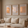 henri matisse poster set of 3 orange pink organic gallery wall