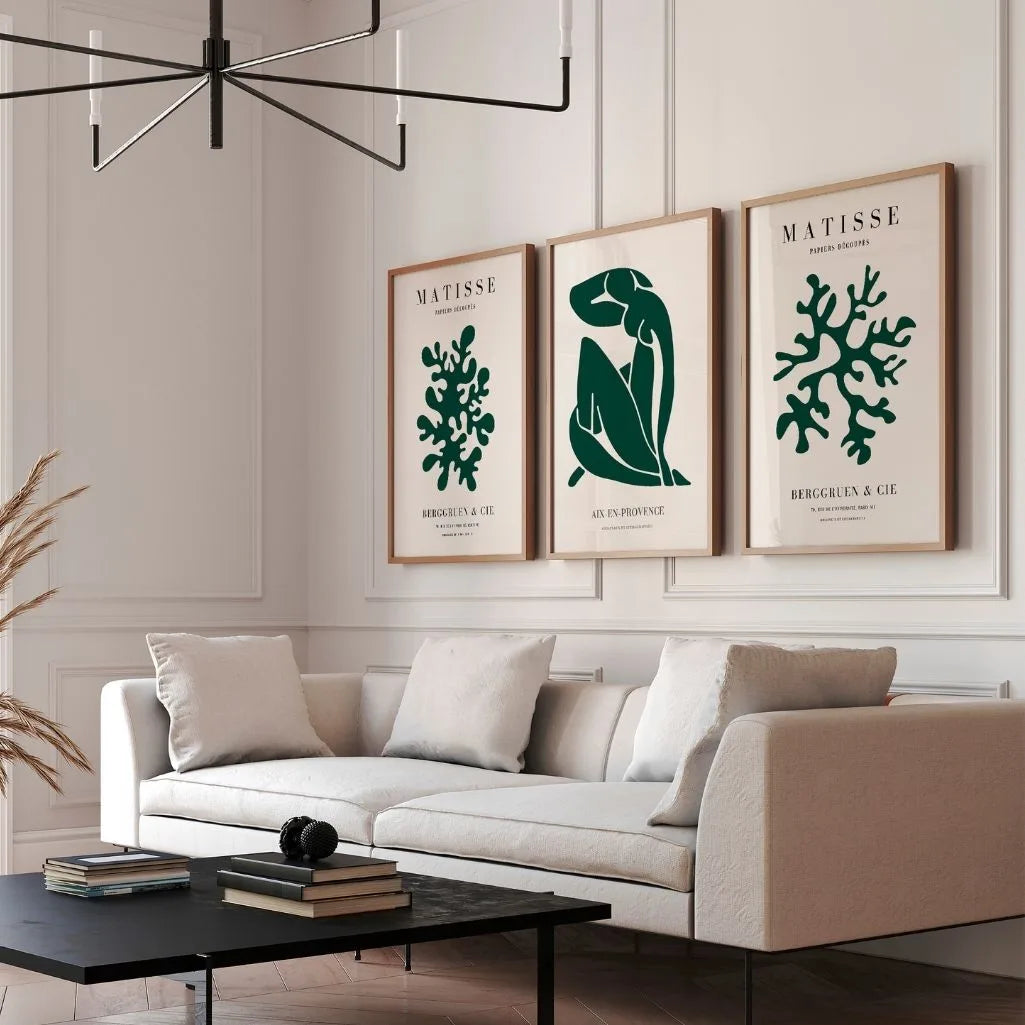henri matisse green abstract posters office wall decor