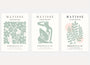 henri matisse poster set of 3 sage green floral figure wall art