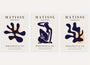 henri matisse poster set of 3 violet abstract wall art
