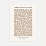 jardin botanique beige poster abstract wall art