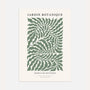 jardin botanique poster sage green wall art
