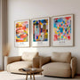 Paul Klee geometric abstract poster set with vibrant colors for modern home decor