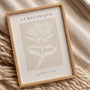 la botanique beige flowers poster gallery wall neutral art