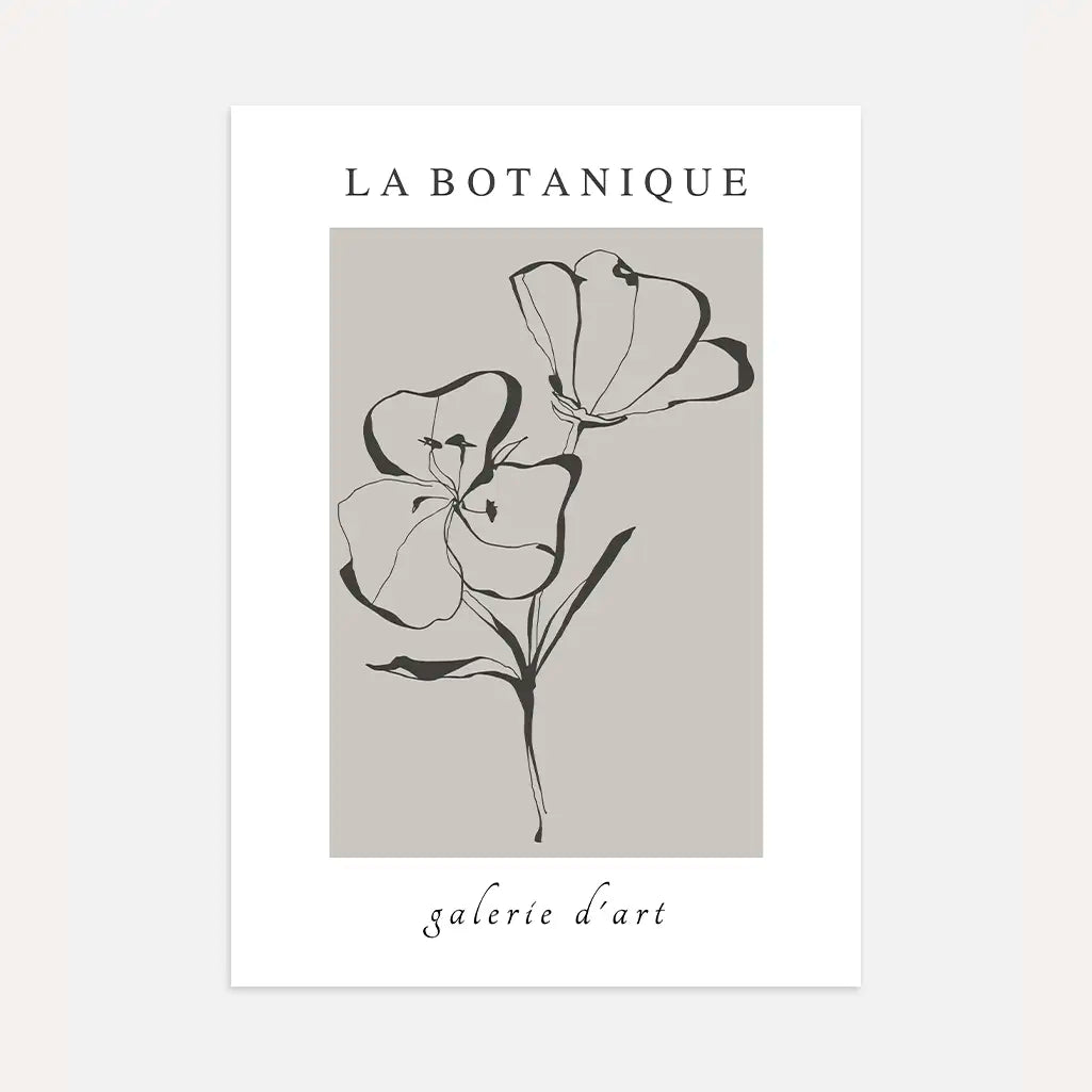 la botanique flower poster line art wall art