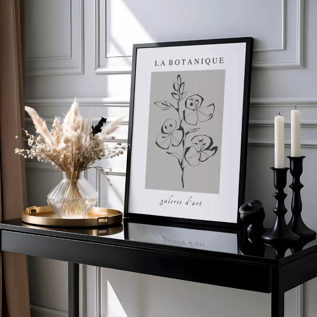 la botanique flowers poster living room grey decor