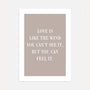 Love Is Like The Wind poster with minimalist romantic typography