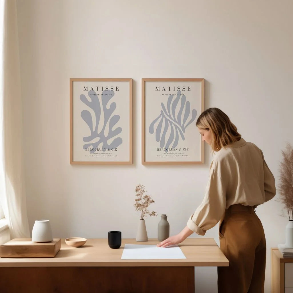 matisse cutout poster set living room modern decor