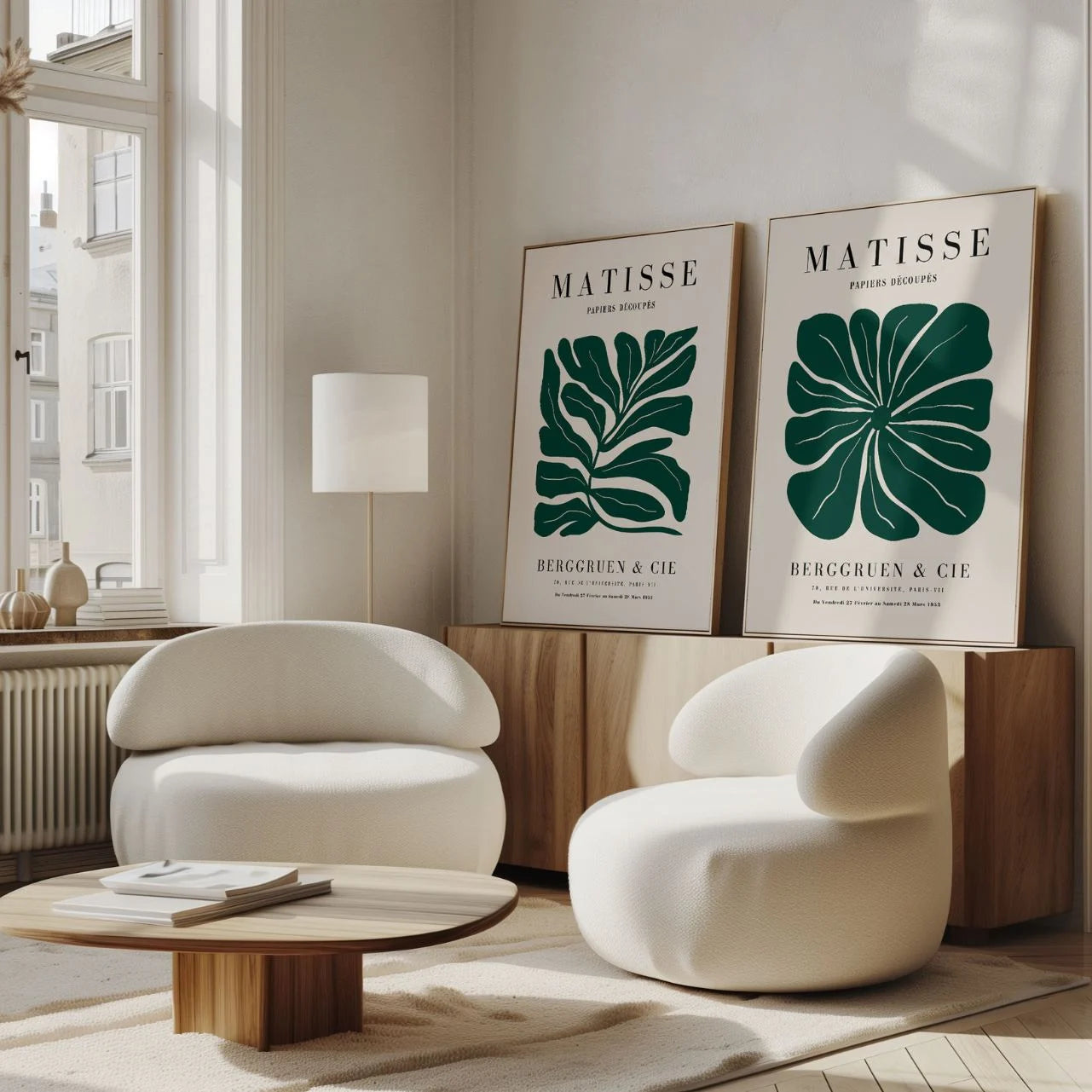 matisse green botanical poster set bedroom wall decor