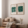 matisse green botanical poster set of 2 gallery wall art