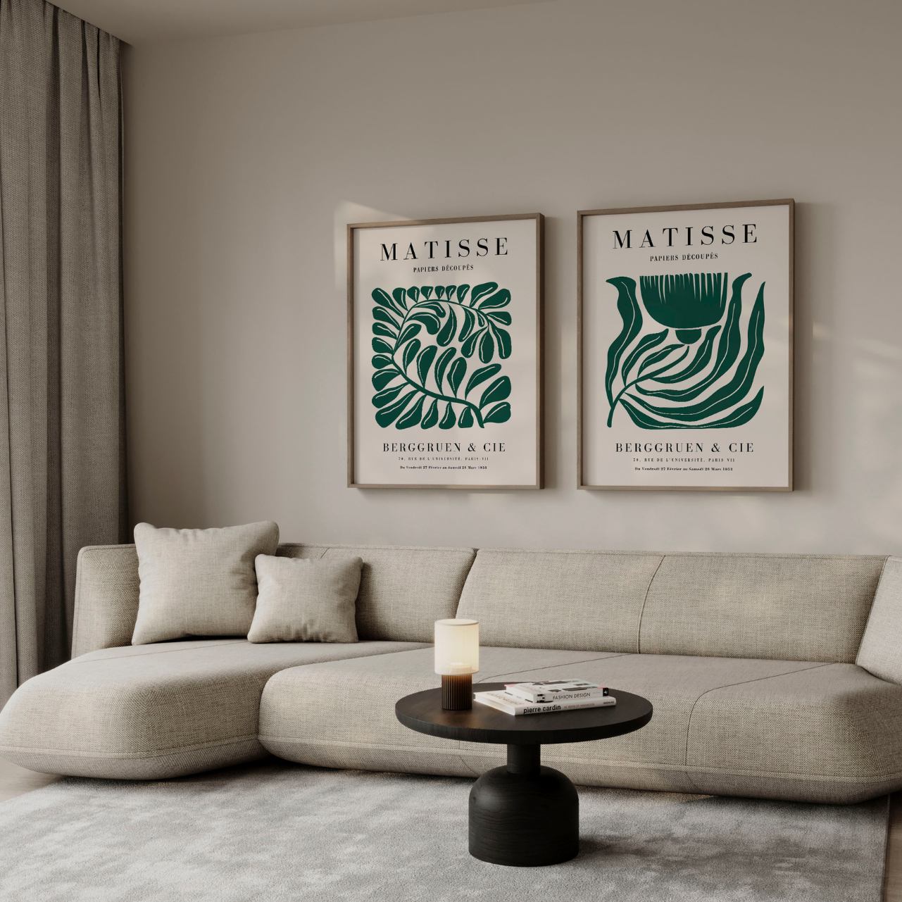 matisse green poster set living room gallery wall