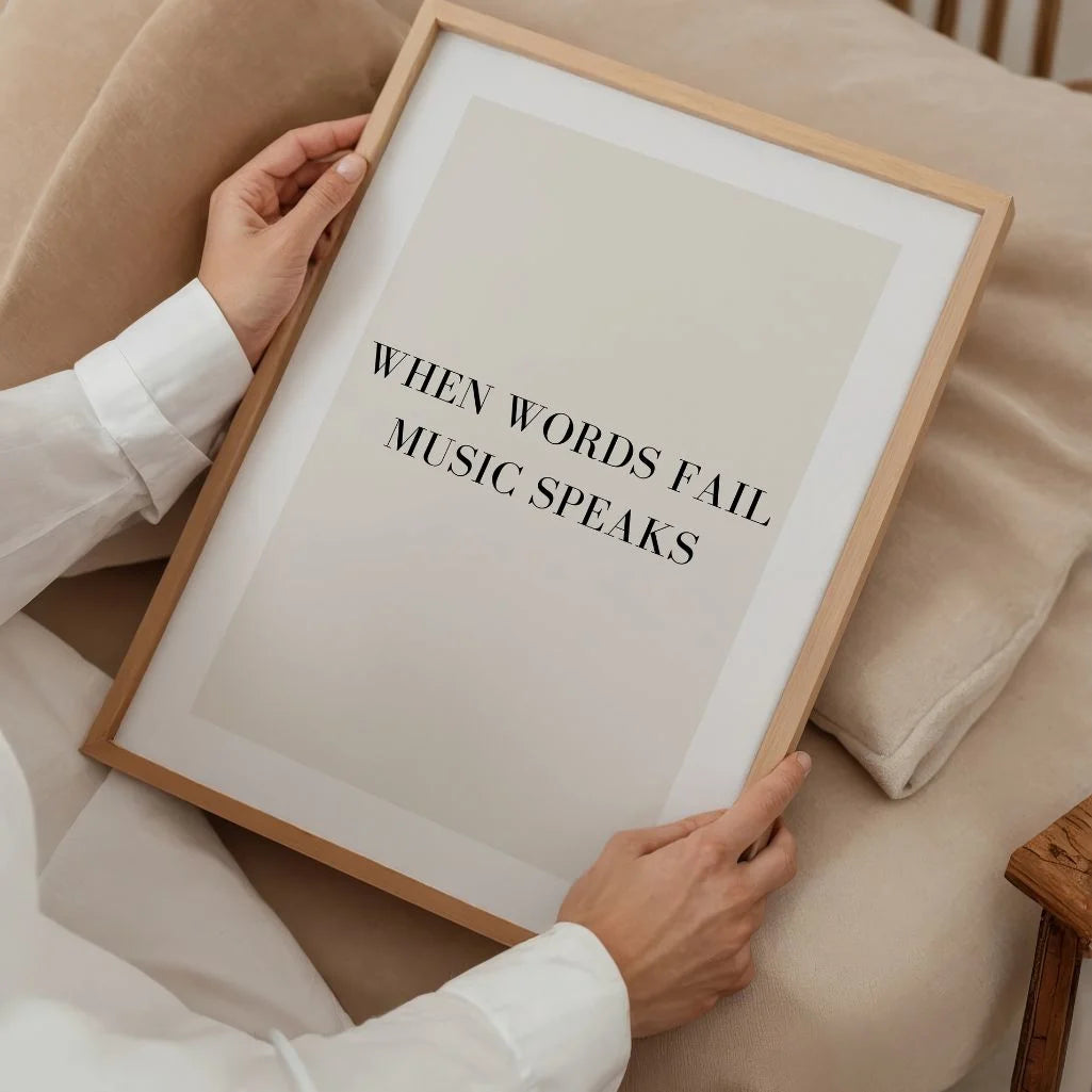 music quote poster gallery wall minimalist decor