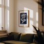  navy botanical silhouette poster gallery wall minimalist decor