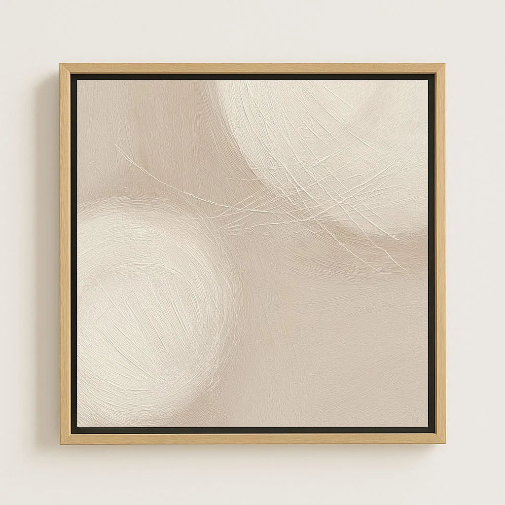 Ingelijst canvas – Beige harmonie