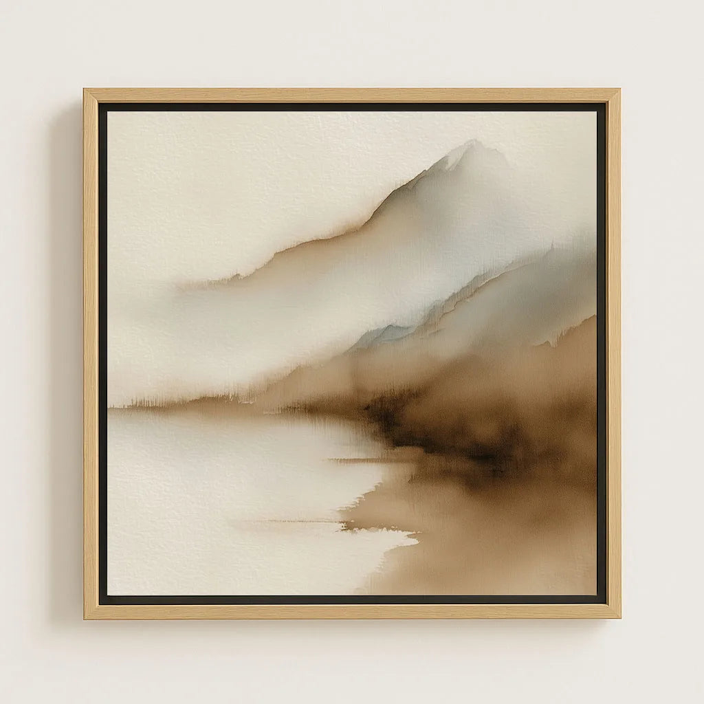 Ingelijst canvas – Mist boven het meer