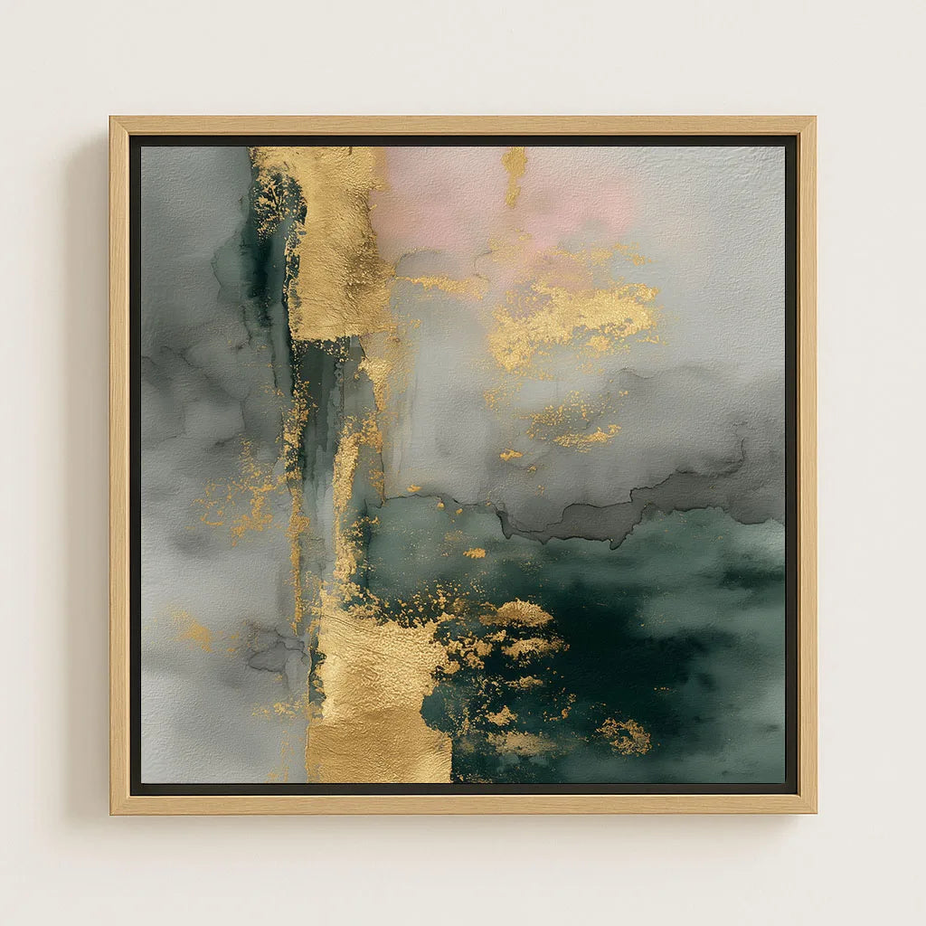 Ingelijst canvas – Gouden diepte