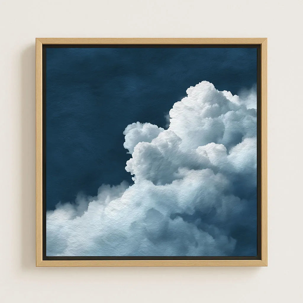 Ingelijst canvas – Witte wolken