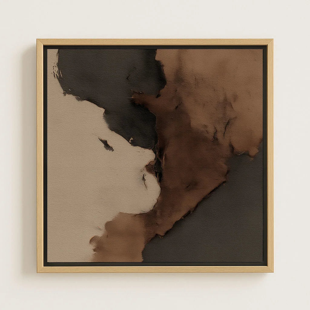 Ingelijst canvas – Donkere abstractie