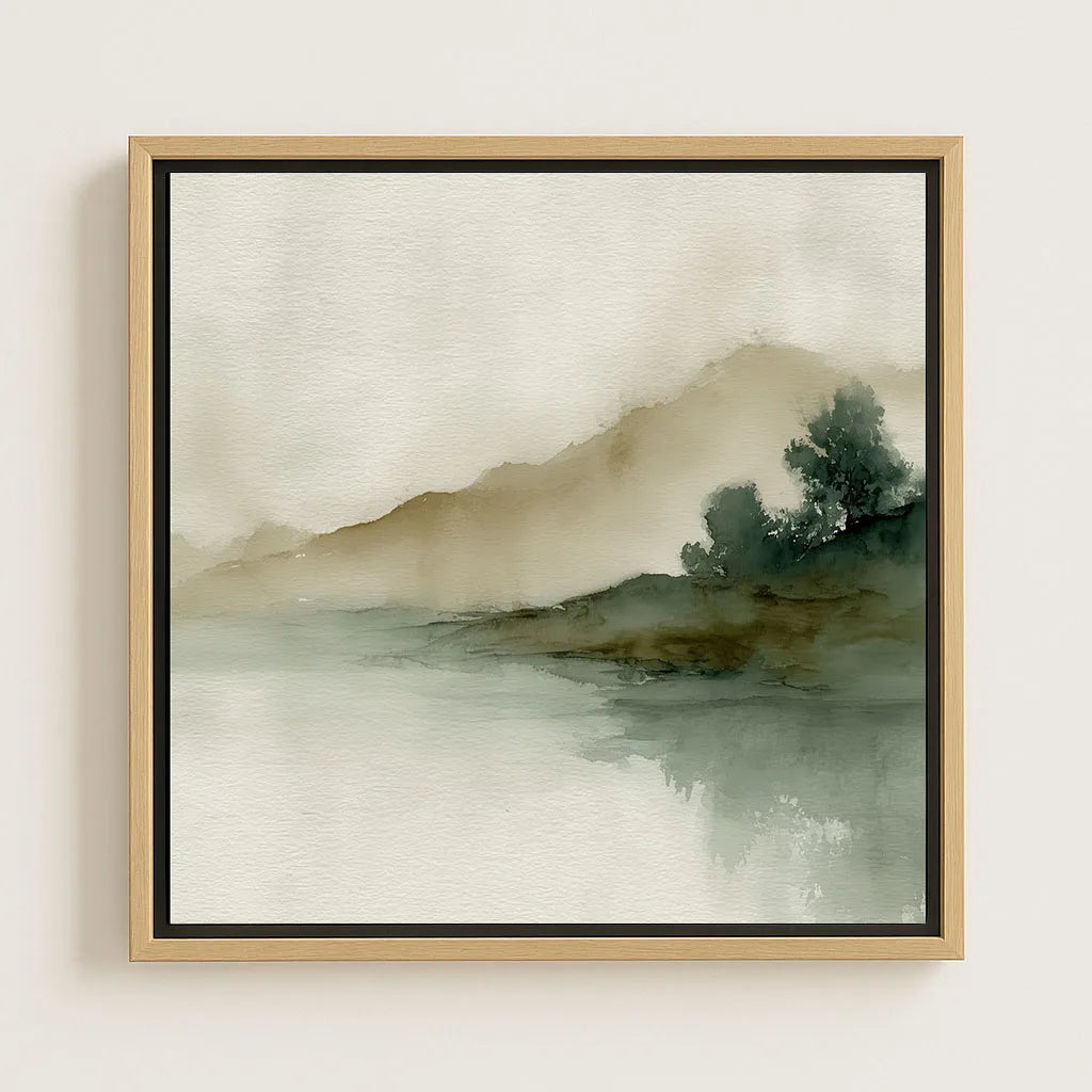 Ingelijst canvas – Mistige ochtend