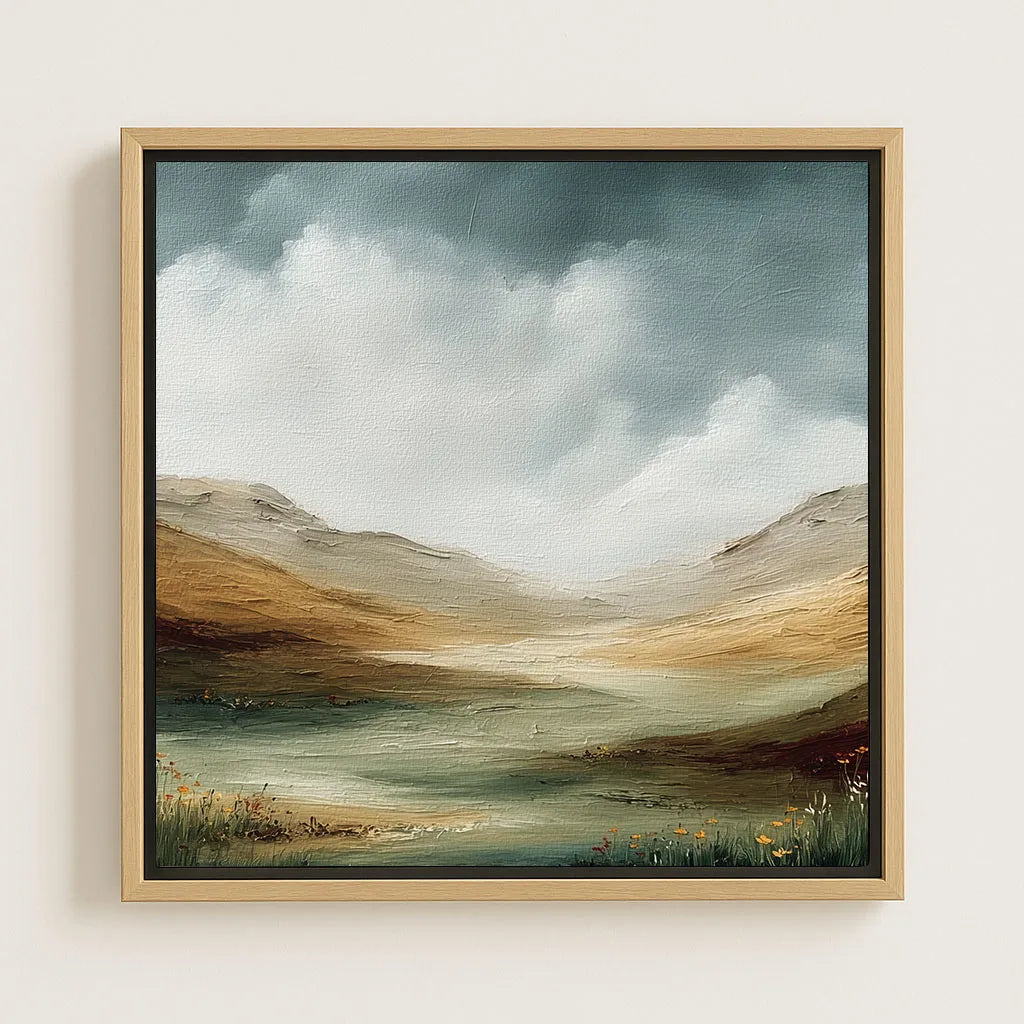 Ingelijst canvas – Groene vallei
