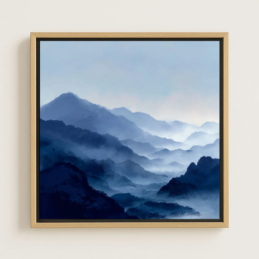 Ingelijst canvas – Blauwe vallei