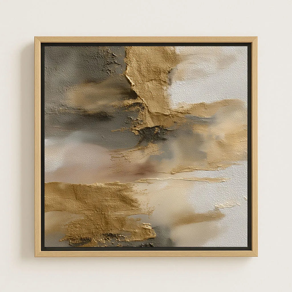 Ingelijst canvas – Gouden reflecties