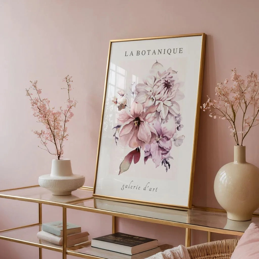 pastel floral poster bedroom calm romantic decor